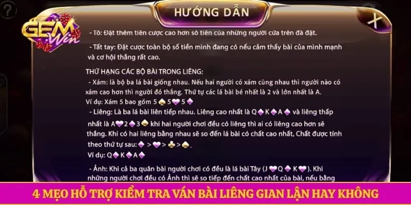 Bài Liêng Bịp - Dấu Hiệu Nhận Biết Gian Lận Bạn Cần Biết 4 mẹo hỗ trợ kiểm tra ván bài liêng gian lận hay không