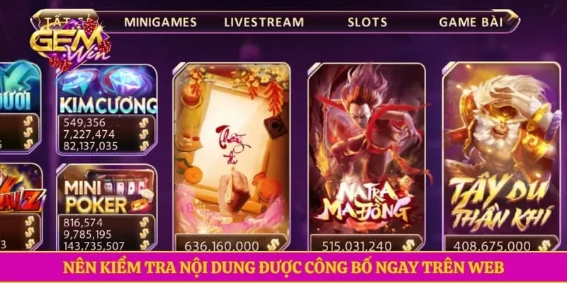 Phân Biệt Thật Giả GEMWIN - Cách Nhận Biết Chính Xác Nên kiểm tra nội dung được công bố ngay trên web