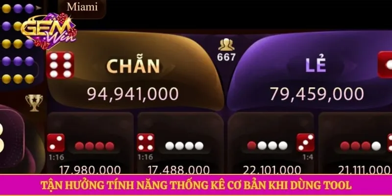 Tool Hack Xóc Đĩa - Thông Tin Cần Biết Trước Khi Sử Dụng Tận hưởng tính năng thống kê cơ bản khi dùng tool