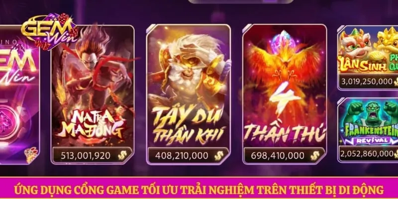 Tải app GEMWIN Ứng dụng cổng game tối ưu trải nghiệm trên thiết bị di động
